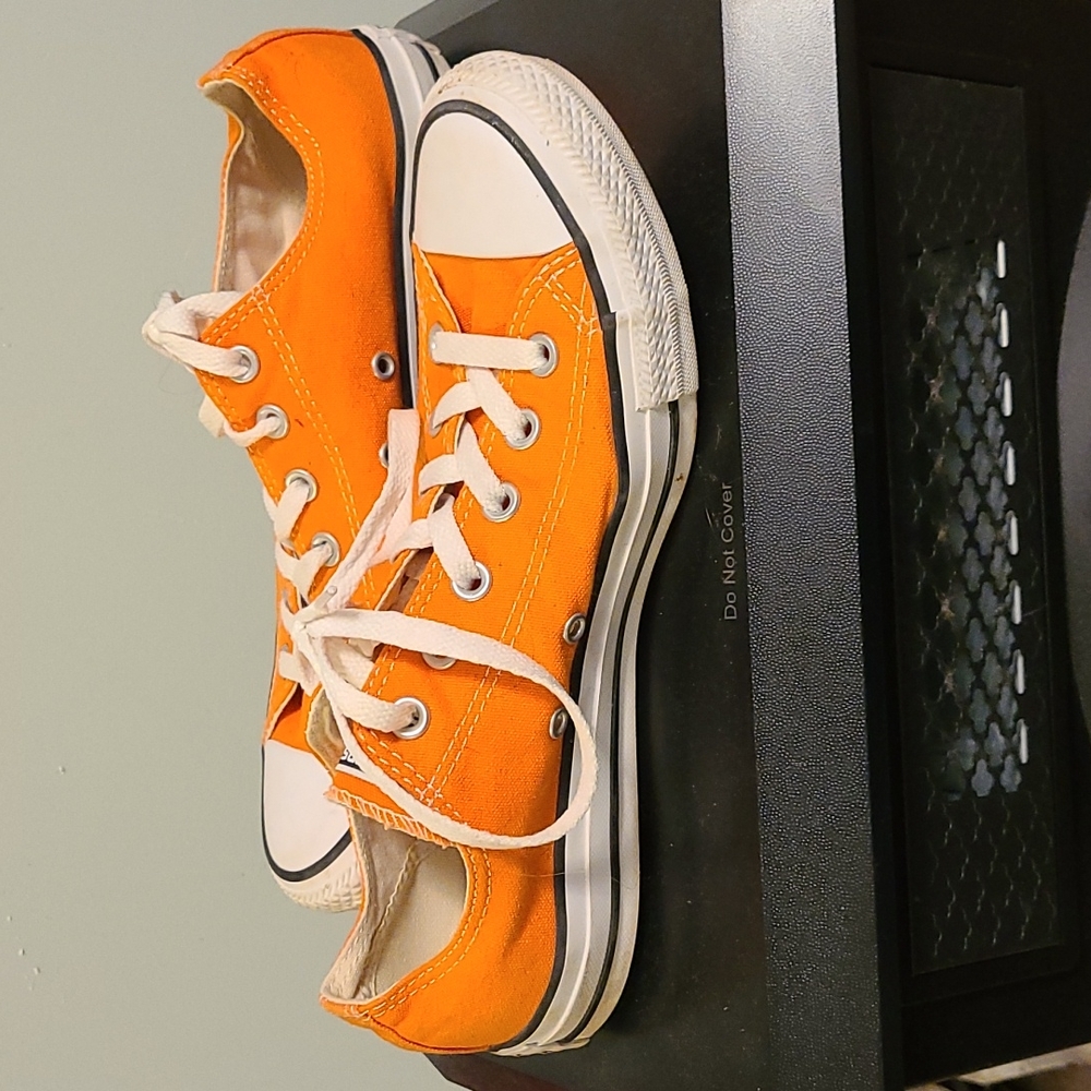 Bright Orange low top Converse